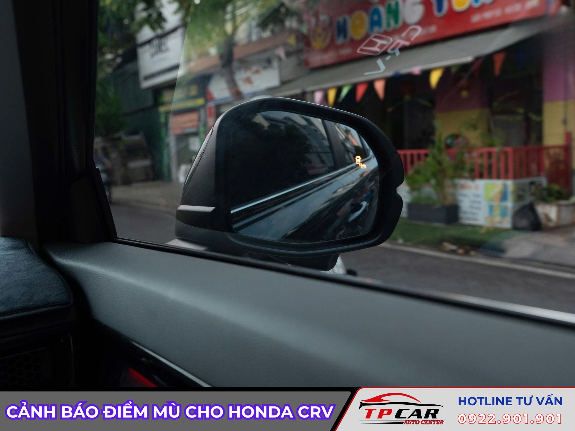 lắp cảnh báo điểm mù cho honda crv