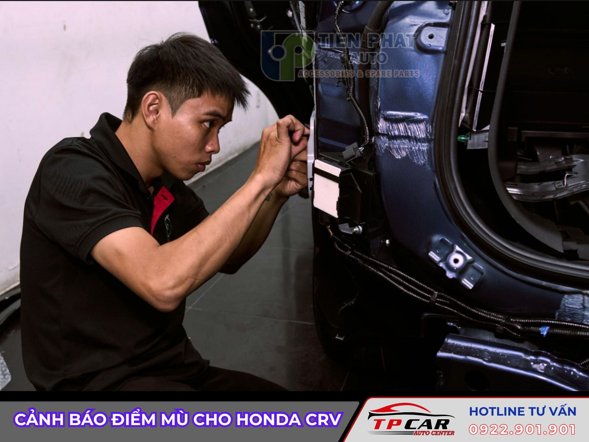 lắp cảnh báo điểm mù cho honda crv