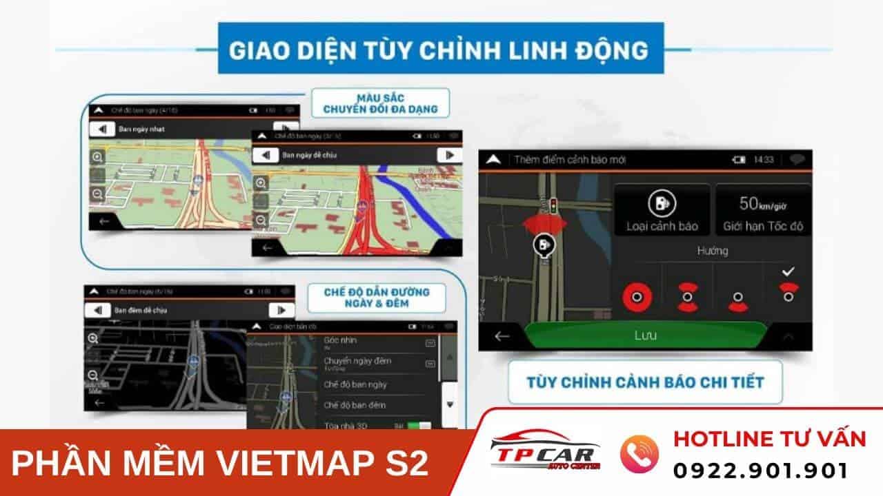 giao diện Phần Mềm Vietmap S2