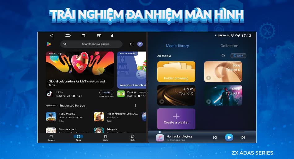 Trải nghiệm đa nhiệm màn hình