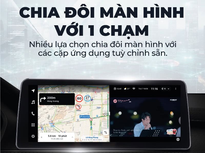 Chia đôi màn hình với 1 chạm