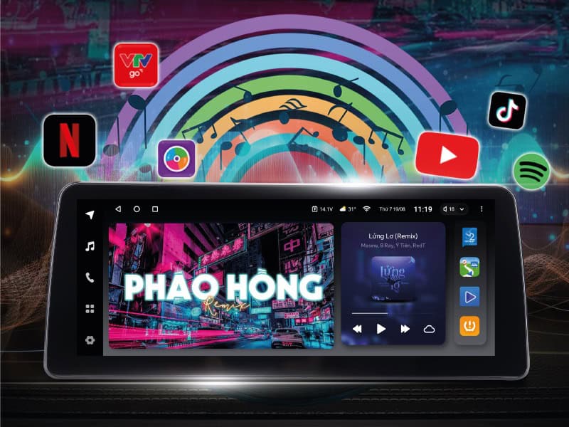 Đáp ứng các nhu cầu giải trí xem video Youtube, TV, nghe nhạc