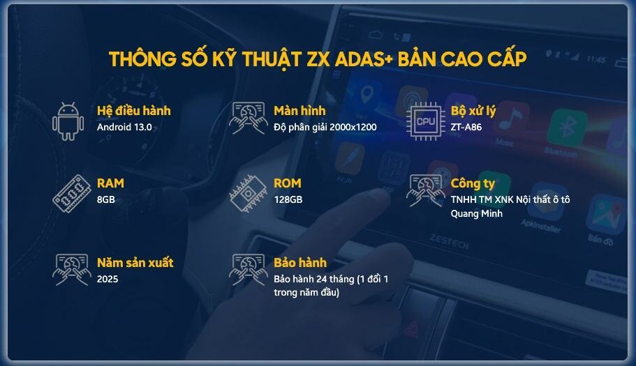 Thông số kỹ thuật ZX ADAS+ bản cao cấp