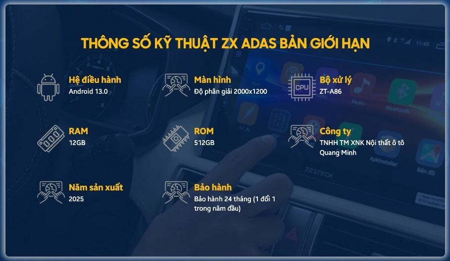 Thông số kỹ thuật ZX ADAS bản giới hạn
