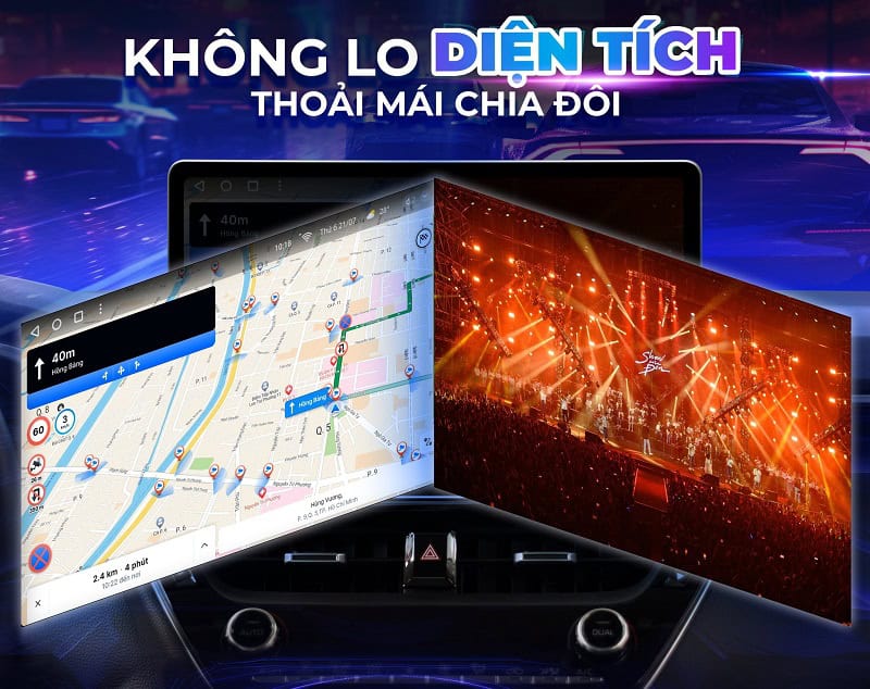 Chia đôi màn hình sử dụng đa nhiệm thoải mái