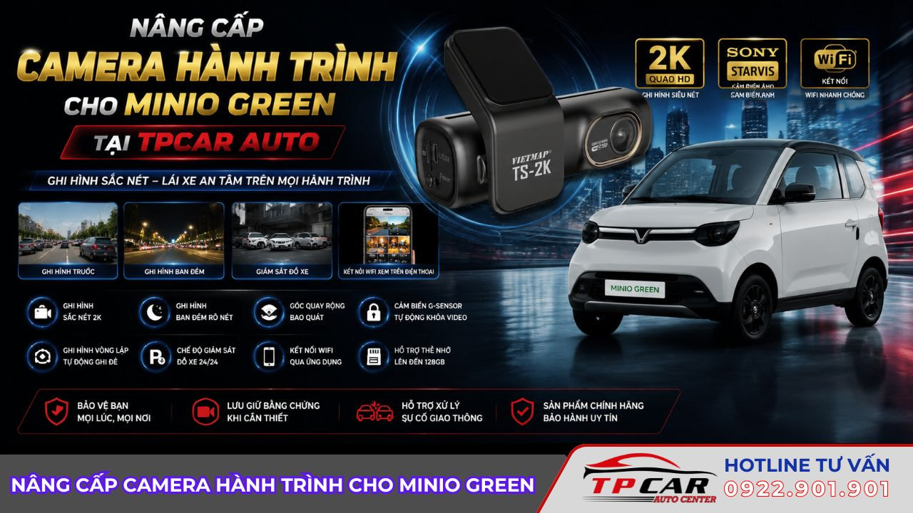 camera hành trình cho minio green