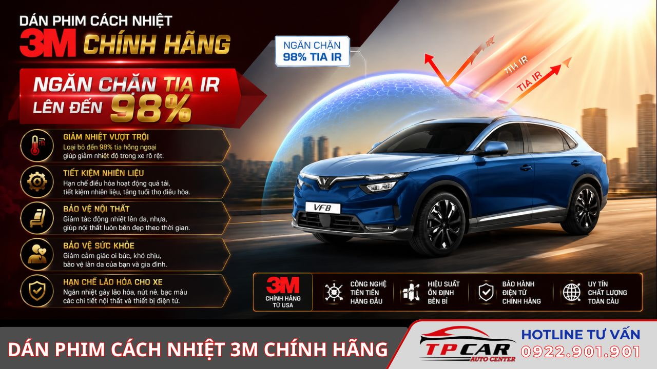 dán phim cách nhiệt 3m chống nóng