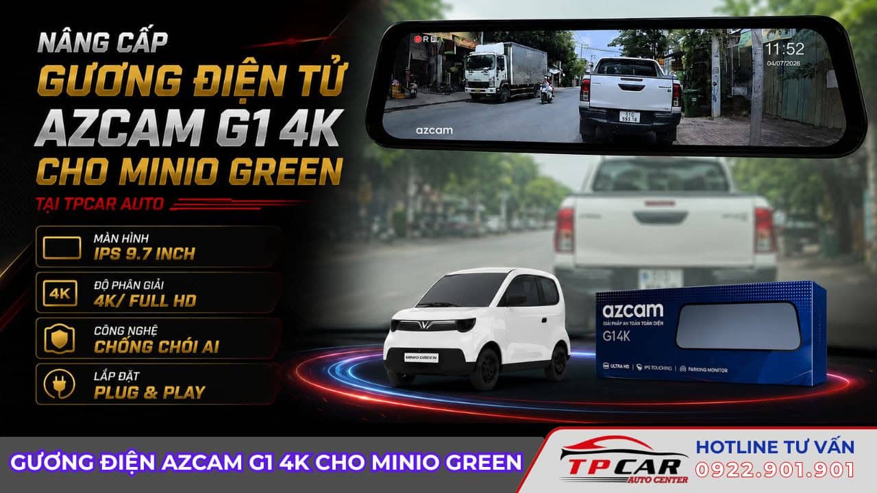 nâng cấp gương điện tử cho minio green