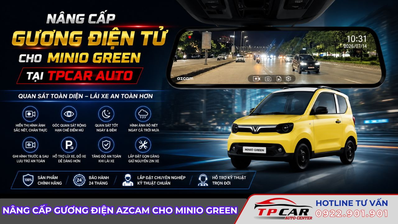gương điện tử azcam cho minio green