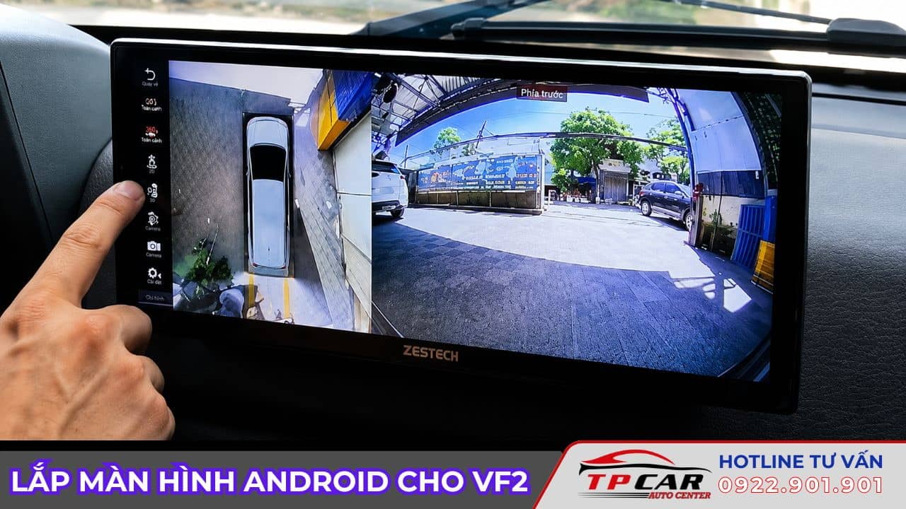 lắp màn hình android cho vf2