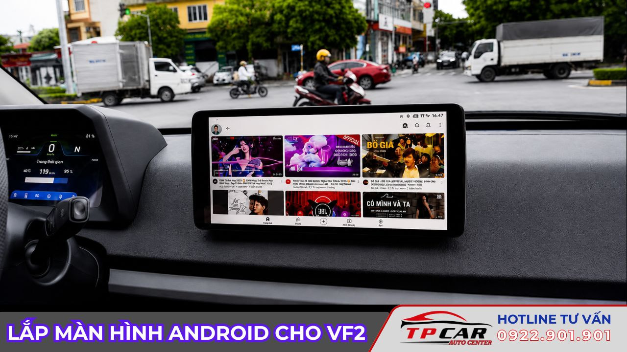 lắp màn hình android cho vf2