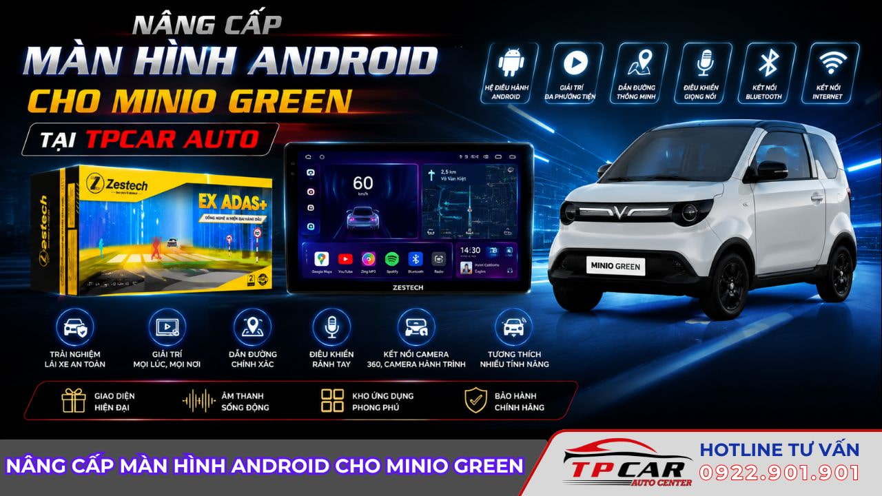 màn hình android cho minio green