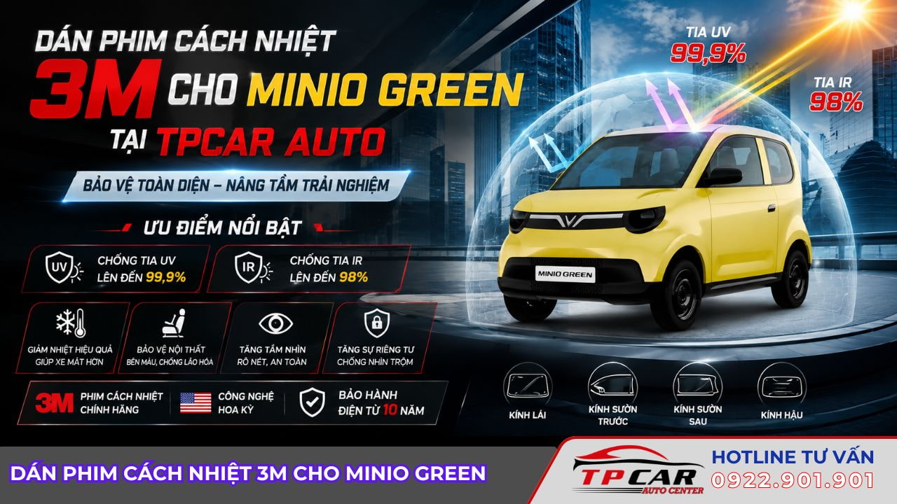 phim cách nhiệt 3m cho minio green