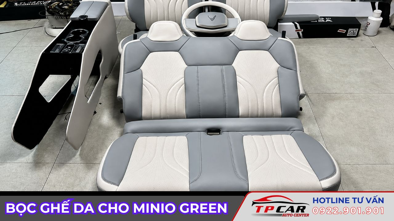 bọc ghế da cho minio green