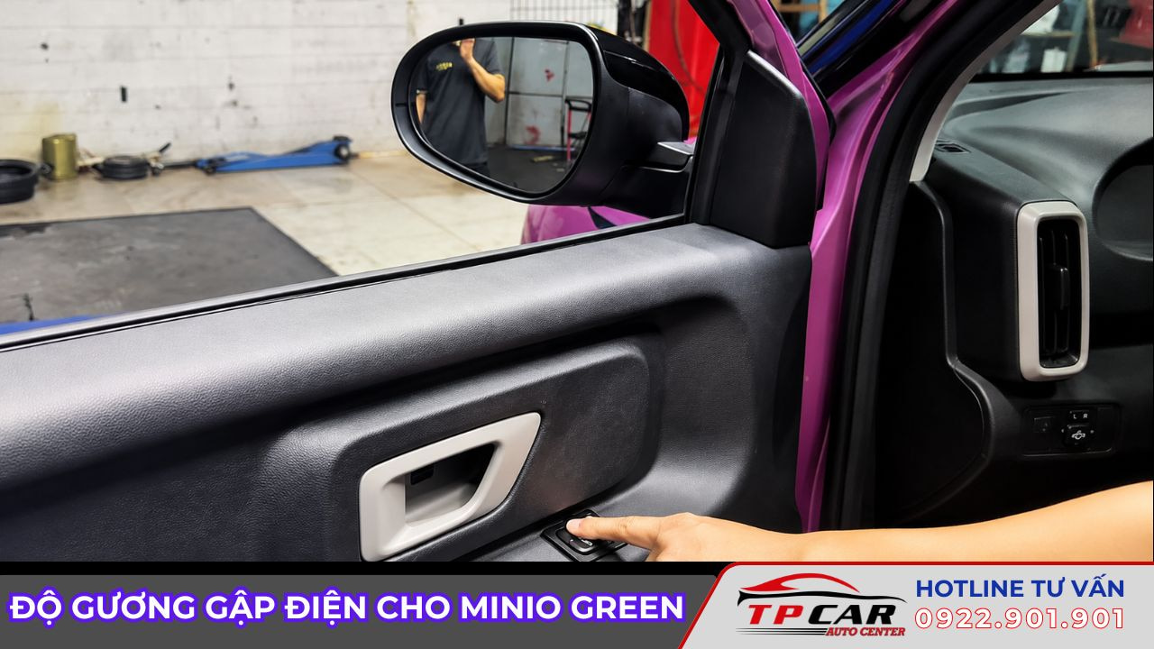 độ gương gập điện cho minio green