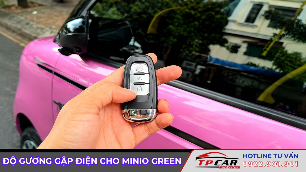 độ gương gập điện cho minio green