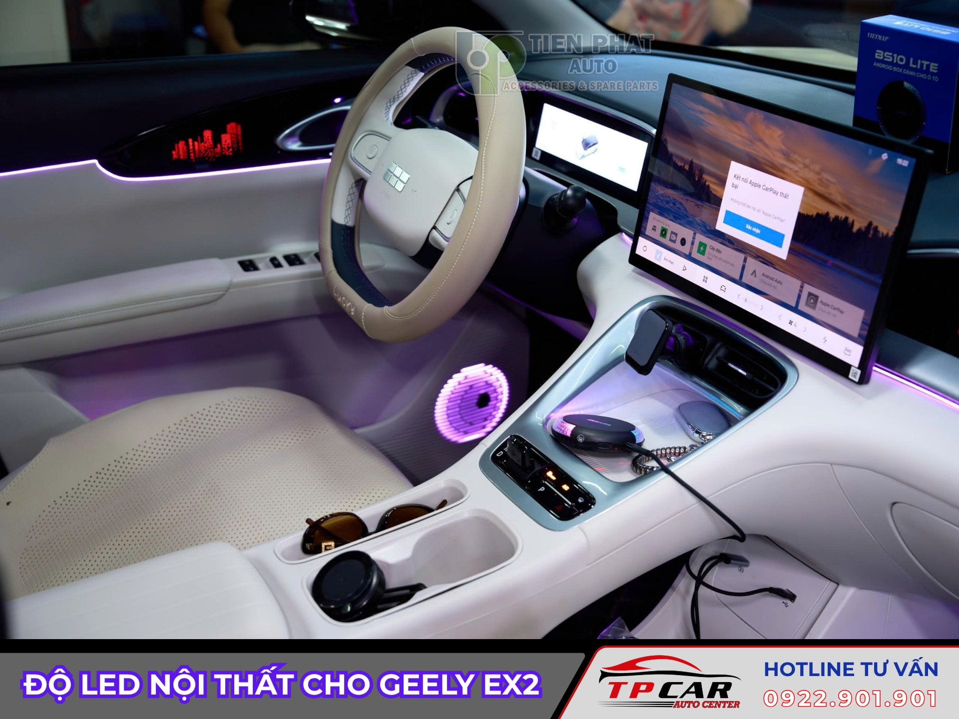 Độ led nội thất cho geely ex2