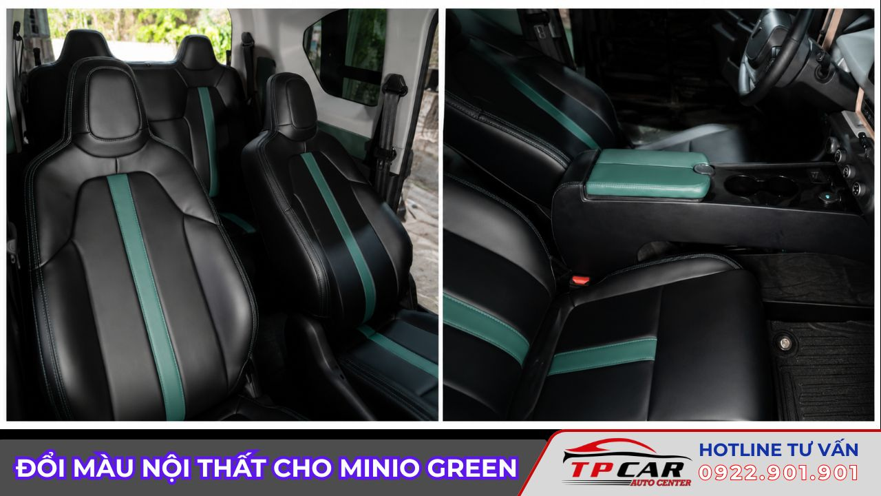 đổi màu nội thất cho minio green