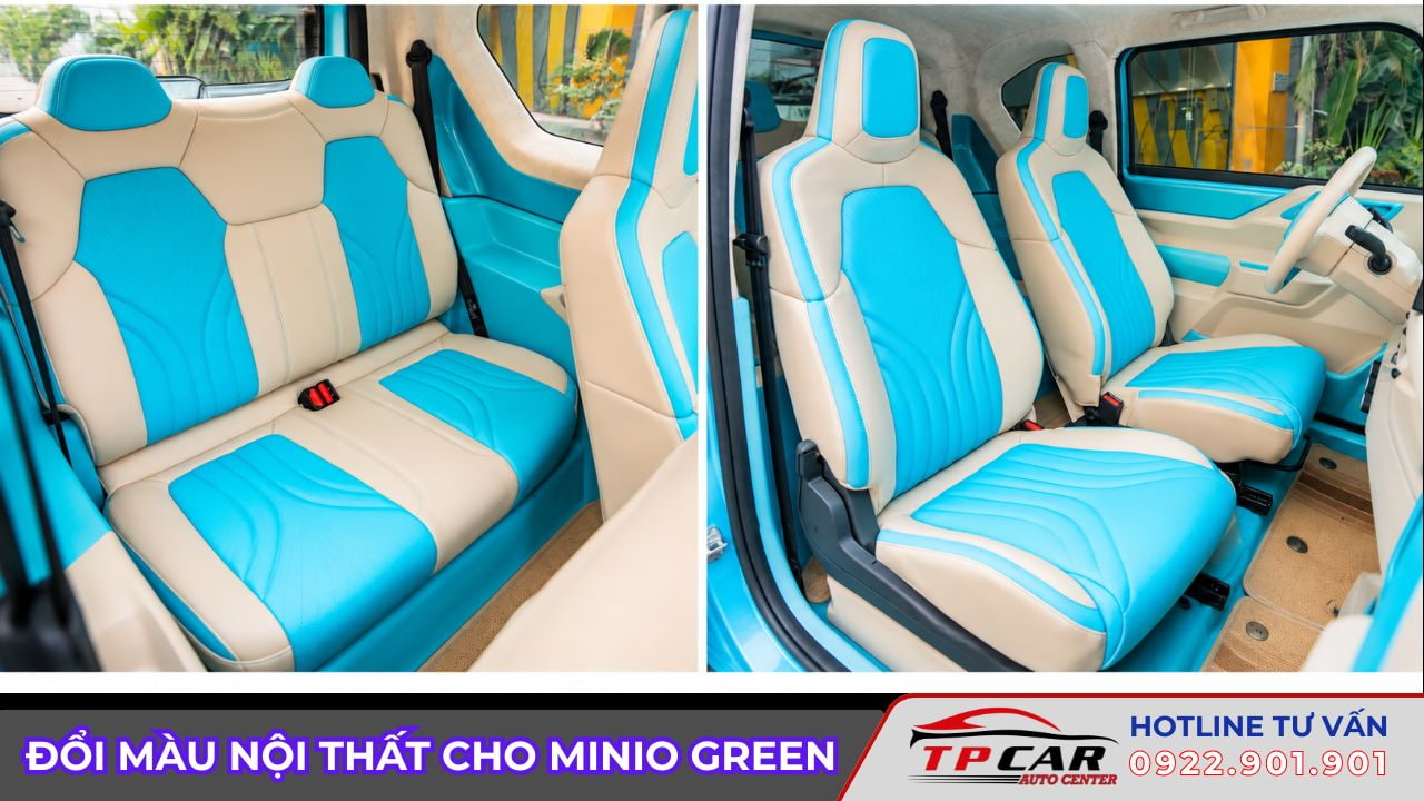 đổi màu nội thất cho minio green