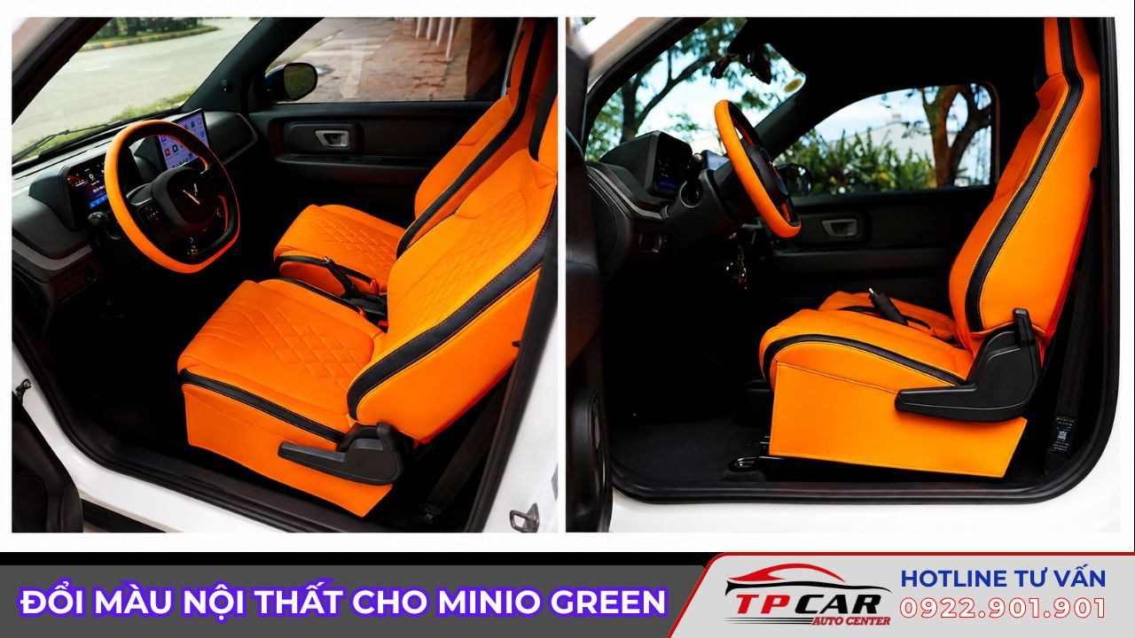 đổi màu nội thất cho minio green