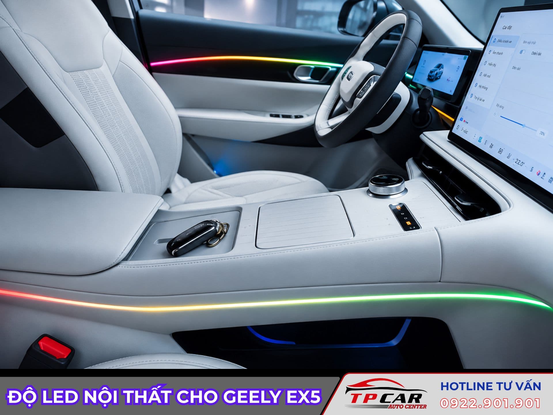 độ led nội thất geely ex5