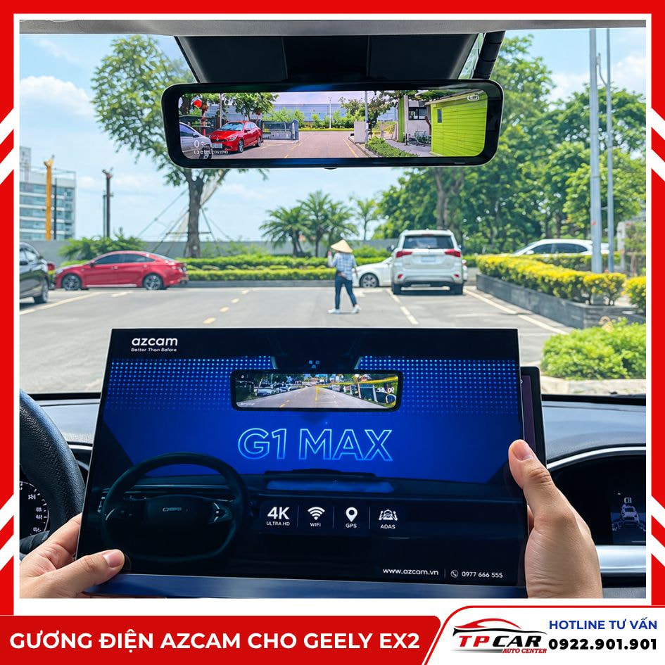 nâng cấp gương điện tử azcam cho geely ex2