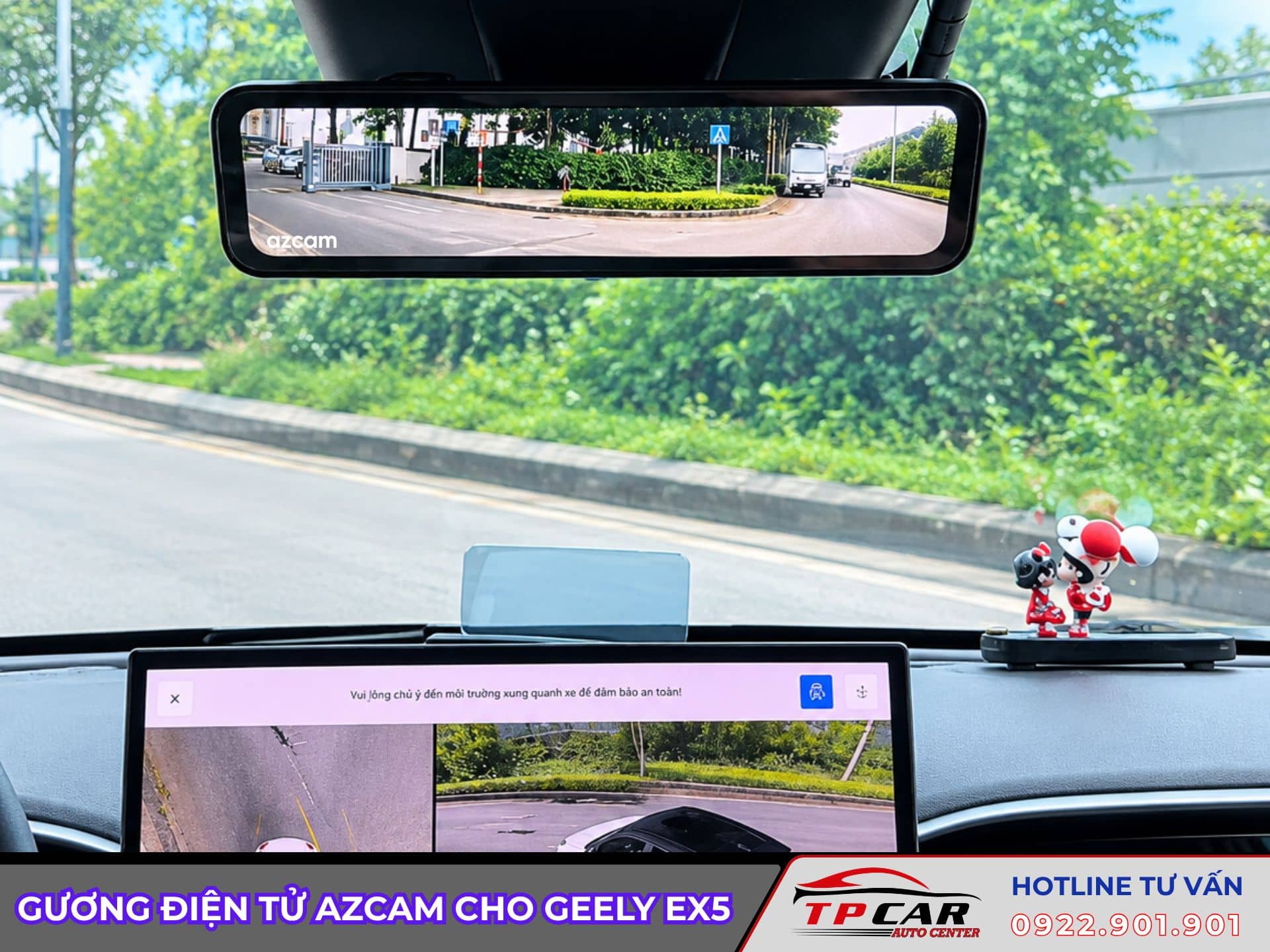 nâng cấp gương điện tử Azcam cho Geely EX5
