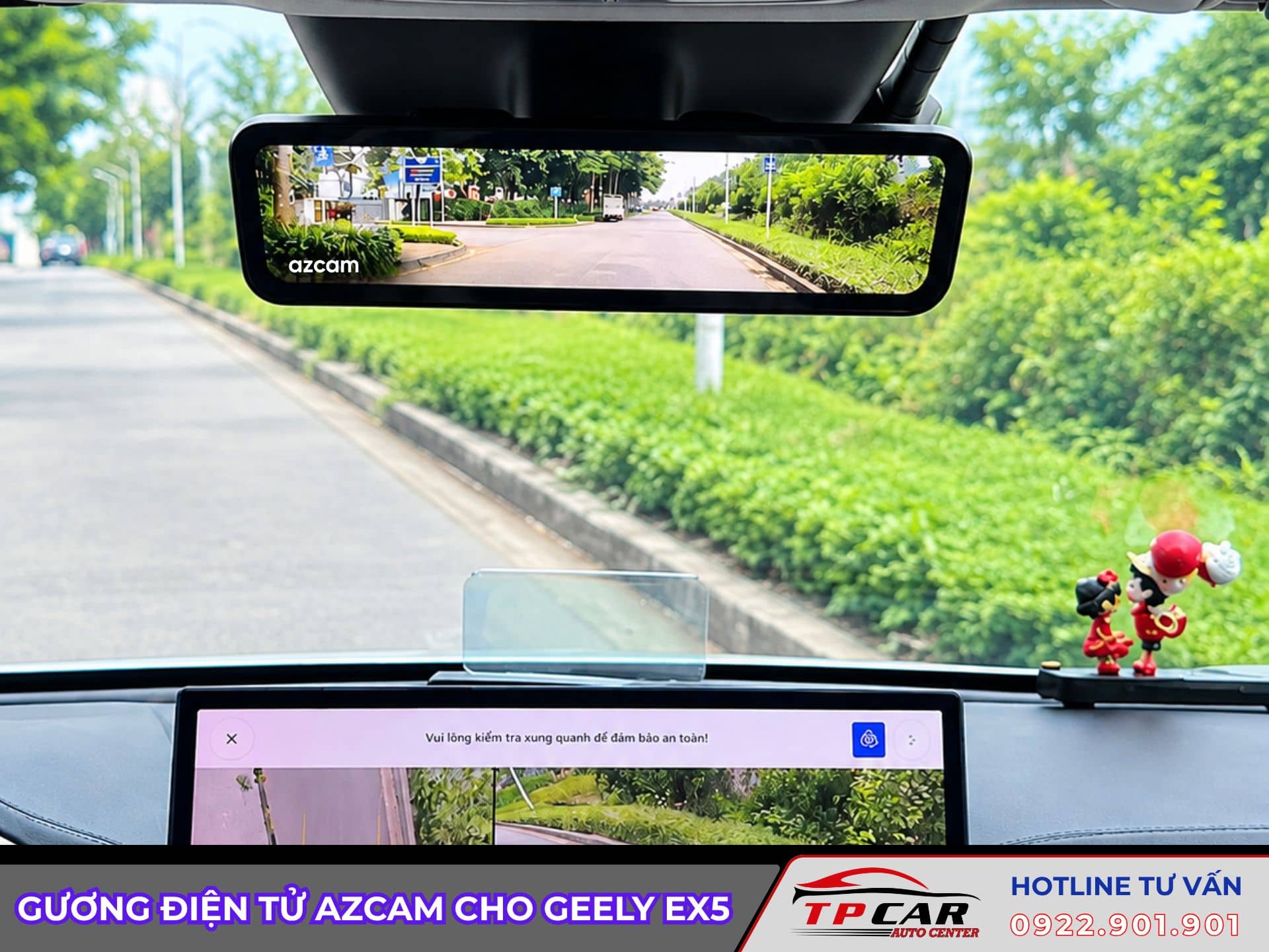 nâng cấp gương điện tử Azcam cho Geely EX5