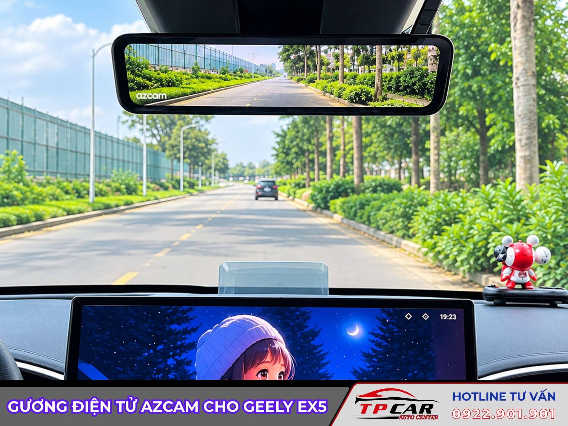 nâng cấp gương điện tử Azcam cho Geely EX5