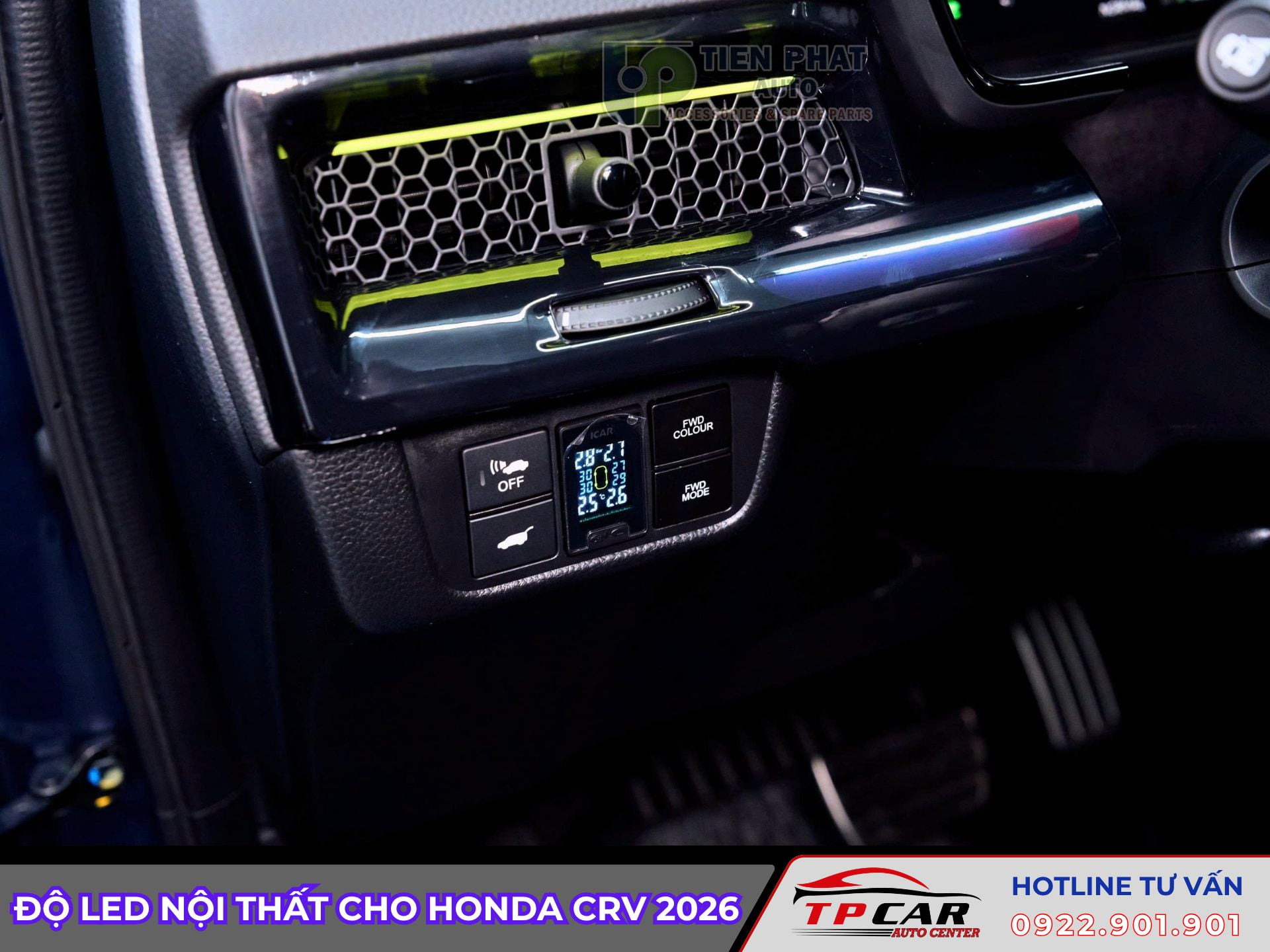 độ led nội thất cho honda crv 2026