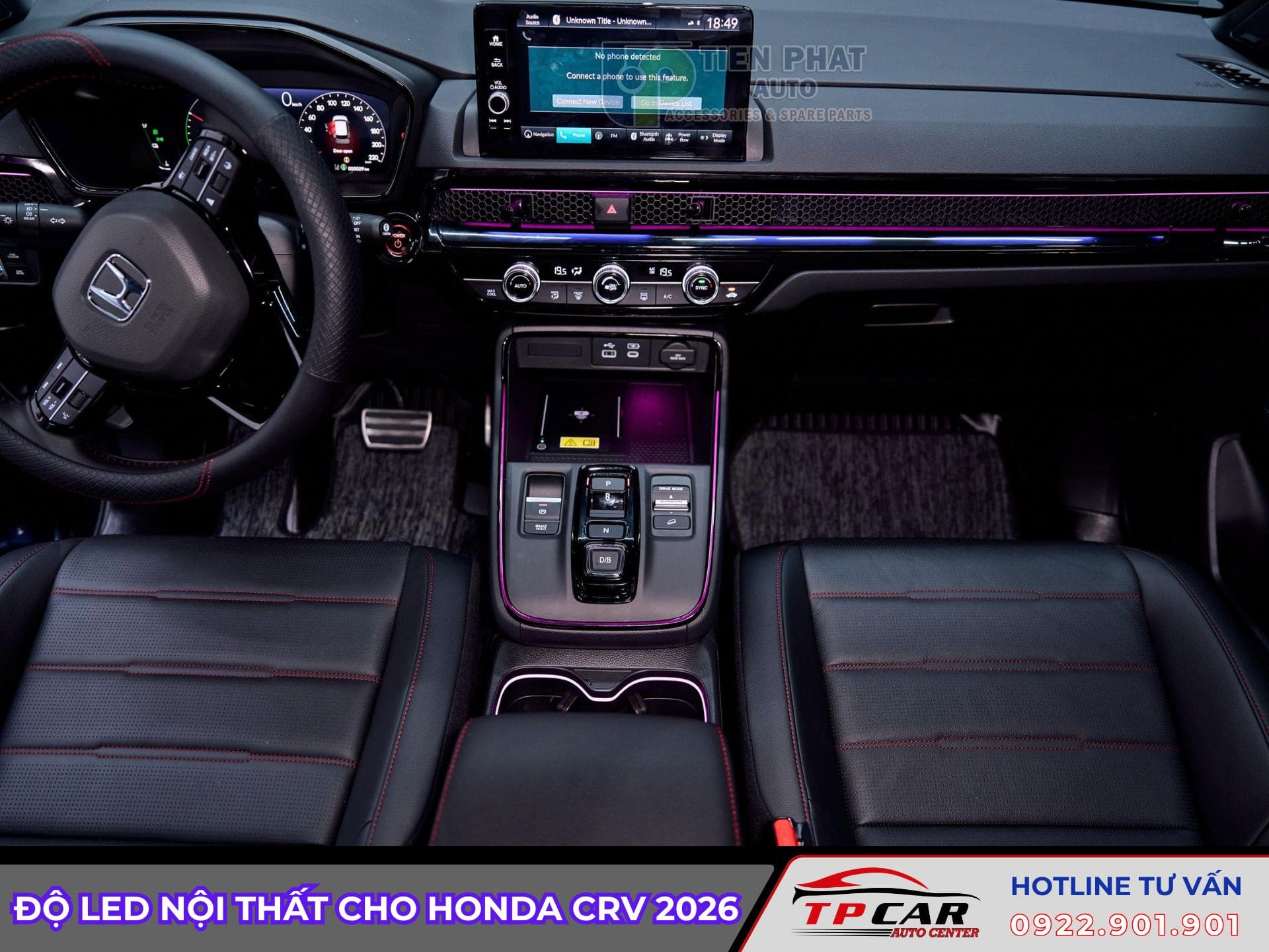 độ led nội thất cho honda crv 2026